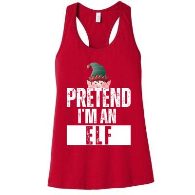 Pretend IM An Elf Funny Christmas Womens Tank Top