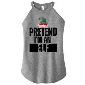 Pretend IM An Elf Funny Christmas Women's Perfect Tri Rocker Tank