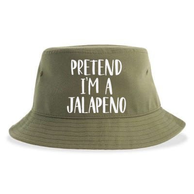 Pretend Im A Jalapeno Easy DIY Halloween Costume Sustainable Bucket Hat