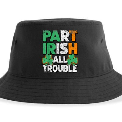 Part Irish All Trouble St Patrick's Day Gift For Boy Sustainable Bucket Hat