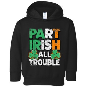 Part Irish All Trouble St Patrick's Day Gift For Boy Toddler Hoodie