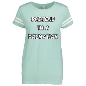 Pretend IM A Dalmatian Dog Funny Lazy Easy Dog Costume Enza Ladies Jersey Football T-Shirt