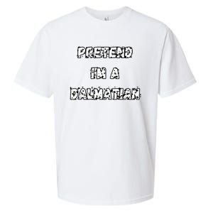 Pretend IM A Dalmatian Dog Funny Lazy Easy Dog Costume Sueded Cloud Jersey T-Shirt