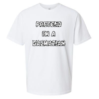 Pretend IM A Dalmatian Dog Funny Lazy Easy Dog Costume Sueded Cloud Jersey T-Shirt