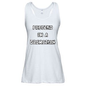 Pretend IM A Dalmatian Dog Funny Lazy Easy Dog Costume Ladies Essential Flowy Tank