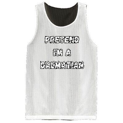 Pretend IM A Dalmatian Dog Funny Lazy Easy Dog Costume Mesh Reversible Basketball Jersey Tank