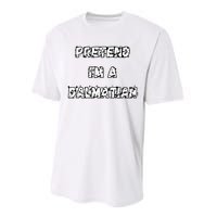 Pretend IM A Dalmatian Dog Funny Lazy Easy Dog Costume Performance Sprint T-Shirt