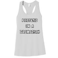 Pretend IM A Dalmatian Dog Funny Lazy Easy Dog Costume Women's Racerback Tank