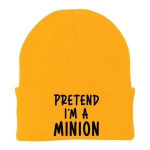 Pretend IM A Minion Costume Party Funny Halloween Minion Knit Cap Winter Beanie