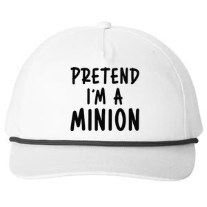 Pretend IM A Minion Costume Party Funny Halloween Minion Snapback Five-Panel Rope Hat