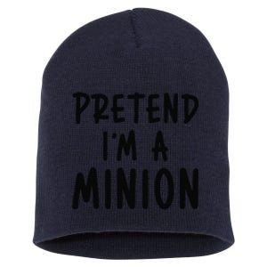 Pretend IM A Minion Costume Party Funny Halloween Minion Short Acrylic Beanie