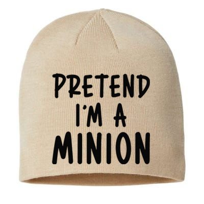 Pretend IM A Minion Costume Party Funny Halloween Minion Sustainable Beanie