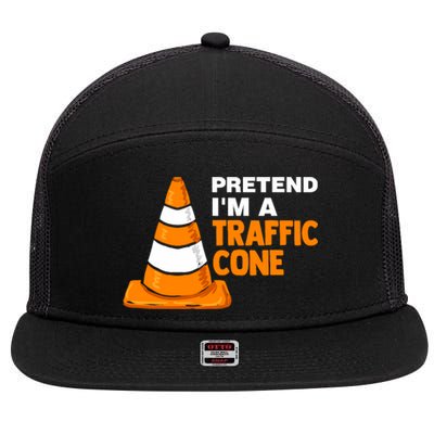 Pretend Im A Traffic Cone Costume 7 Panel Mesh Trucker Snapback Hat