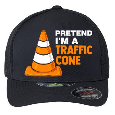 Pretend Im A Traffic Cone Costume Flexfit Unipanel Trucker Cap