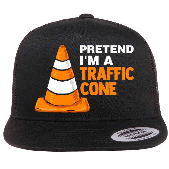 Pretend Im A Traffic Cone Costume Flat Bill Trucker Hat