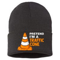 Pretend Im A Traffic Cone Costume Sustainable Knit Beanie