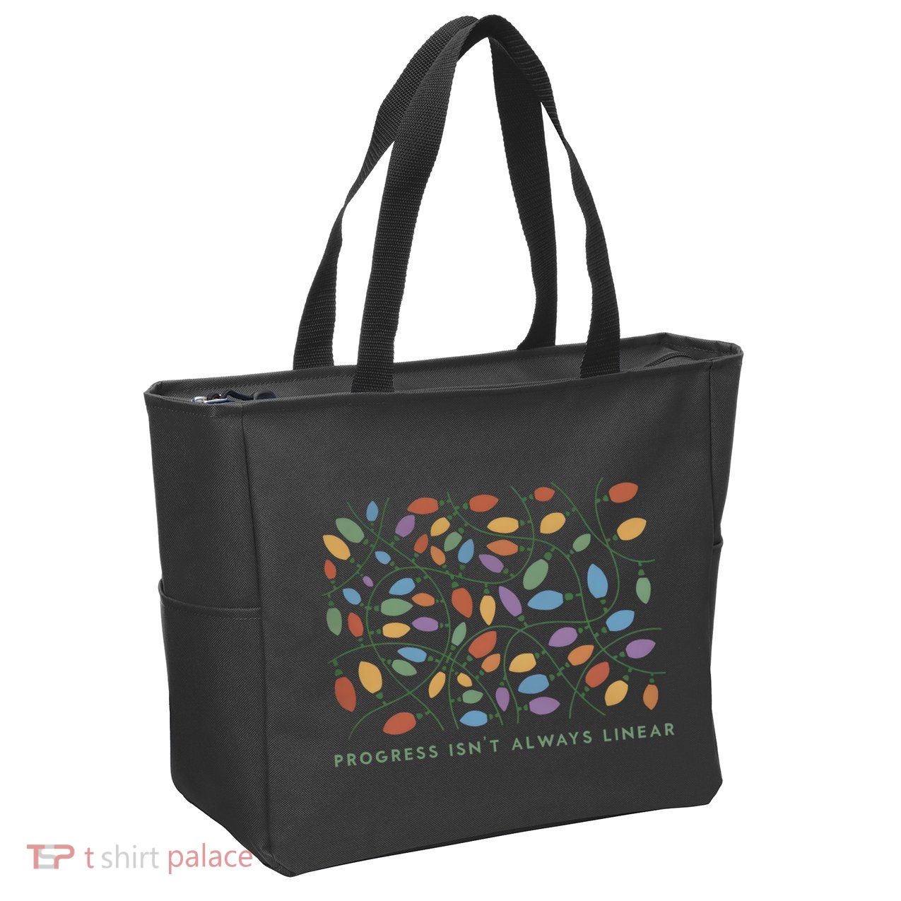Progress IsnT Always Linear Special Education Teacher Zip Tote Bag