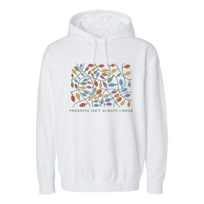 Progress IsnT Always Linear Special Education Teacher Garment-Dyed Fleece Hoodie