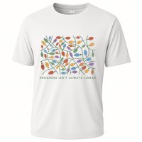 Progress IsnT Always Linear Special Education Teacher Cooling Performance Crew T-Shirt