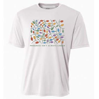 Progress IsnT Always Linear Special Education Teacher Cooling Performance Crew T-Shirt