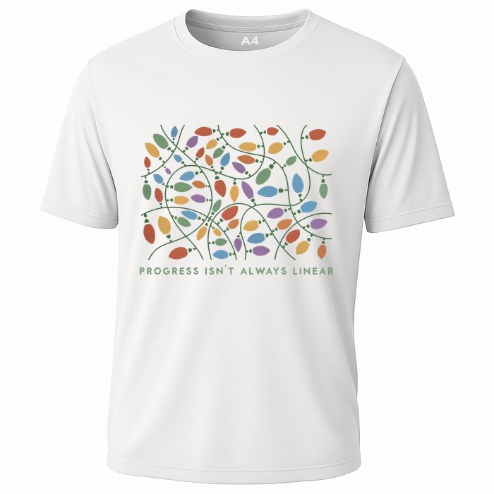 Progress IsnT Always Linear Special Education Teacher Cooling Performance Crew T-Shirt