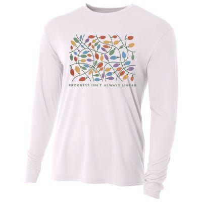 Progress IsnT Always Linear Special Education Teacher Cooling Performance Long Sleeve Crew