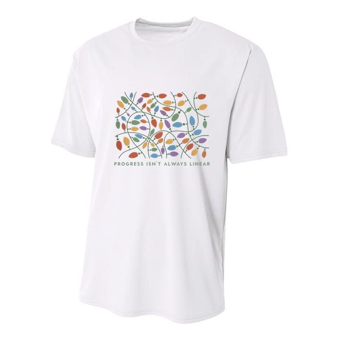 Progress IsnT Always Linear Special Education Teacher Youth Performance Sprint T-Shirt