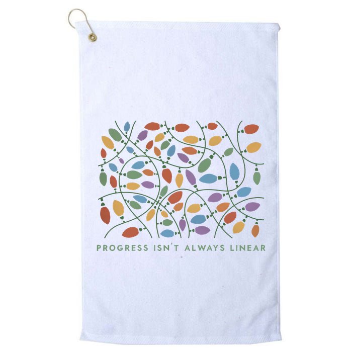 Progress IsnT Always Linear Special Education Teacher Golf Towel