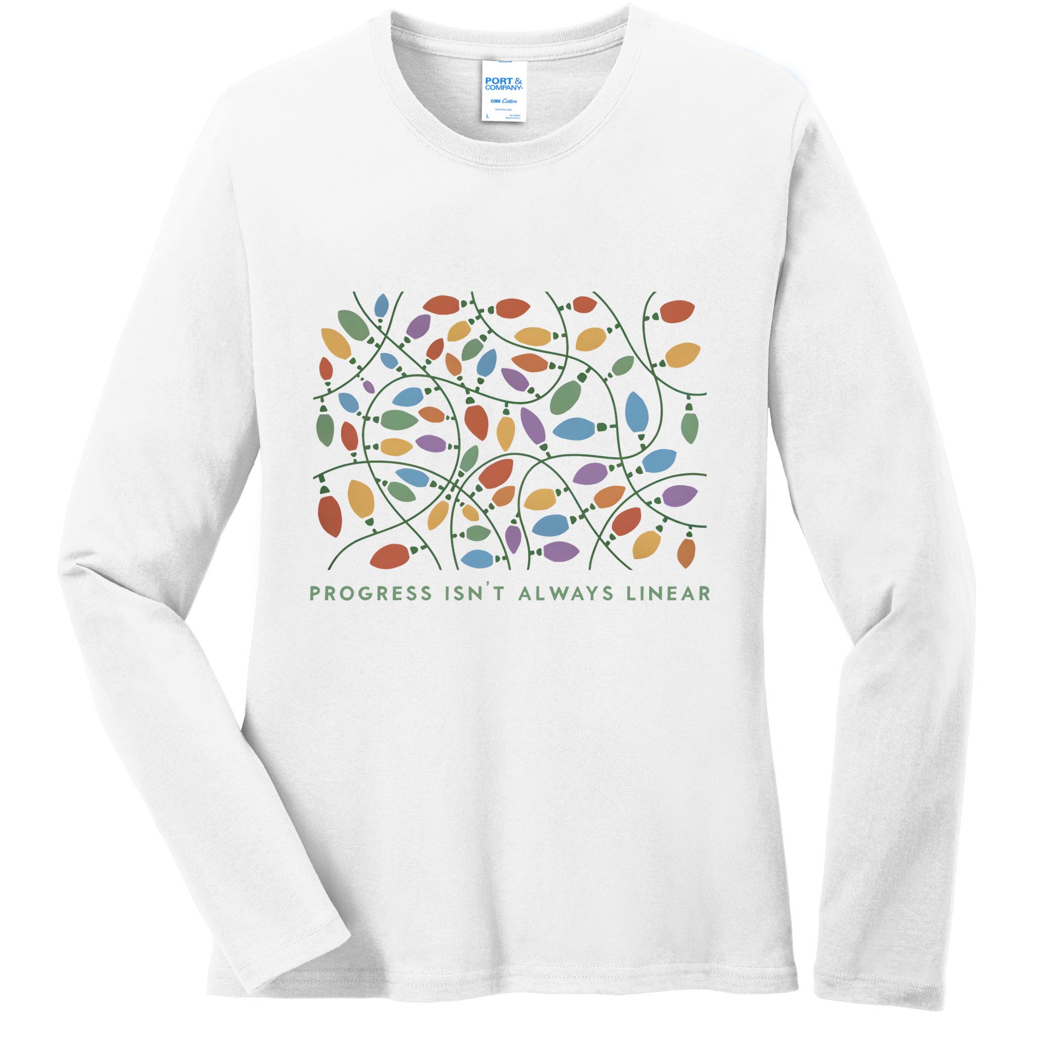 Progress IsnT Always Linear Special Education Teacher Ladies Long Sleeve Shirt