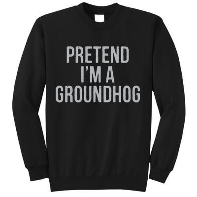 Pretend Im A Groundhog Lazy Halloween Costume Sweatshirt
