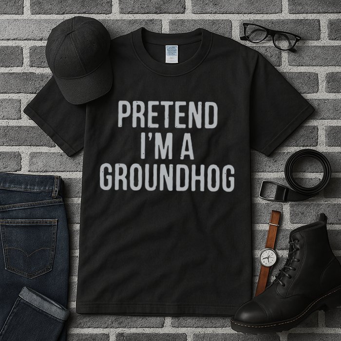 Pretend Im A Groundhog Lazy Halloween Costume Tall T-Shirt