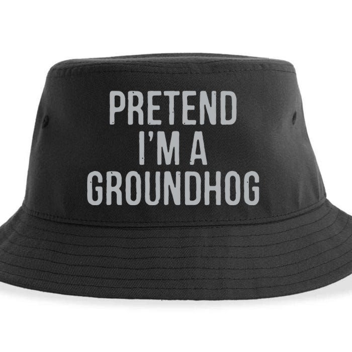 Pretend Im A Groundhog Lazy Halloween Costume Sustainable Bucket Hat