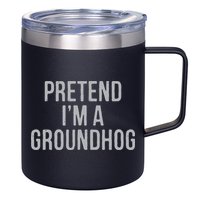 Pretend Im A Groundhog Lazy Halloween Costume 12oz Stainless Steel Coffee Mug