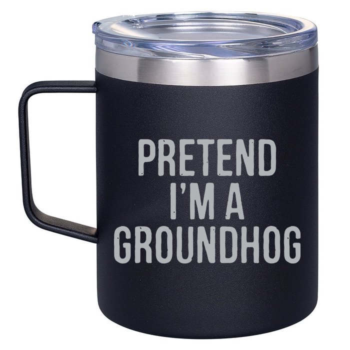 Pretend Im A Groundhog Lazy Halloween Costume 12oz Stainless Steel Coffee Mug