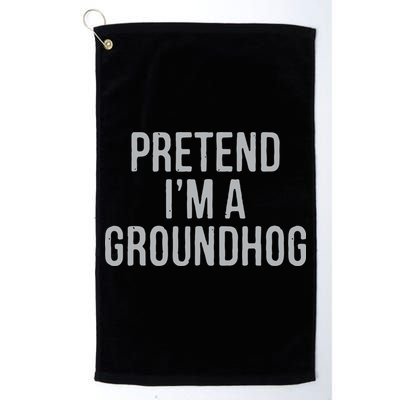 Pretend Im A Groundhog Lazy Halloween Costume Golf Towel