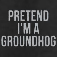 Pretend Im A Groundhog Lazy Halloween Costume Golf Towel