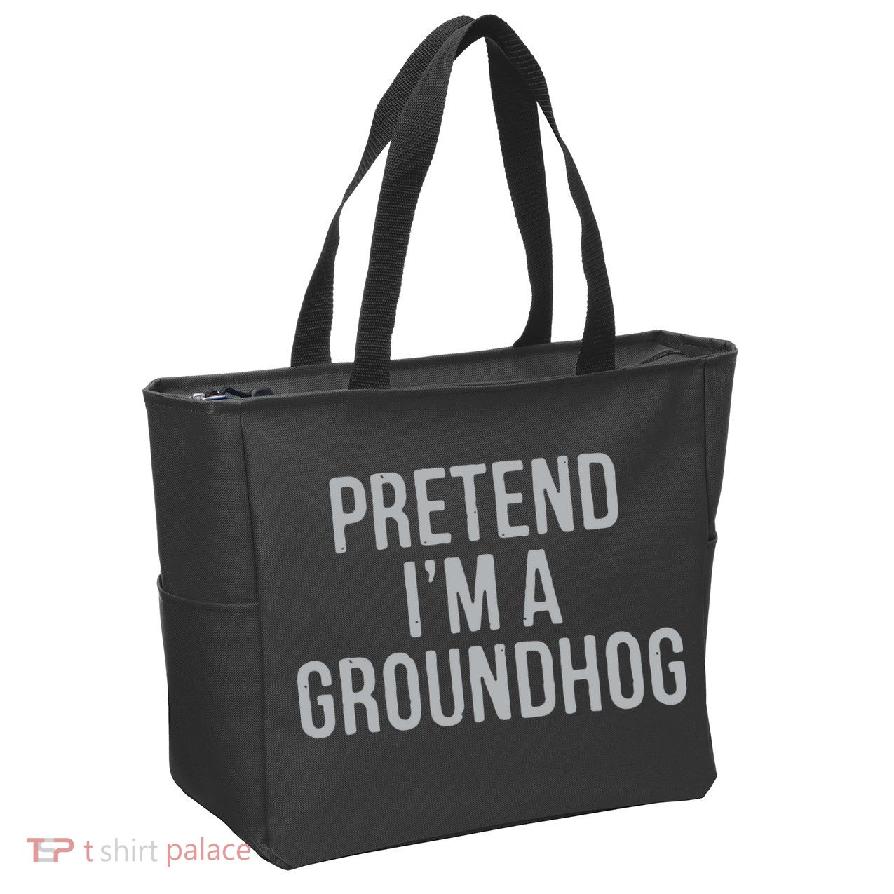 Pretend Im A Groundhog Lazy Halloween Costume Zip Tote Bag
