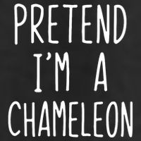 Pretend IM A Chameleon Costume Halloween Lazy Quick Pretend IM A Chamel Garment-Dyed Fleece Hoodie