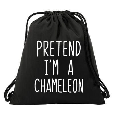 Pretend IM A Chameleon Costume Halloween Lazy Quick Pretend IM A Chamel Drawstring Bag