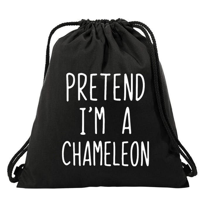Pretend IM A Chameleon Costume Halloween Lazy Quick Pretend IM A Chamel Drawstring Bag