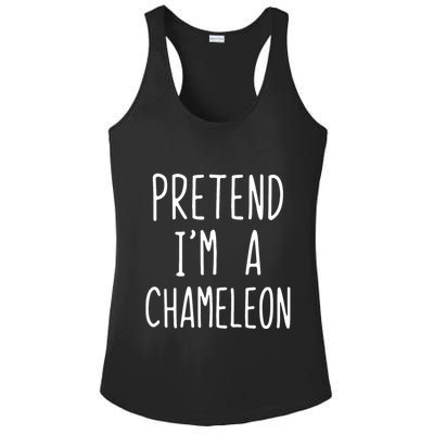 Pretend IM A Chameleon Costume Halloween Lazy Quick Pretend IM A Chamel Ladies PosiCharge Competitor Racerback Tank