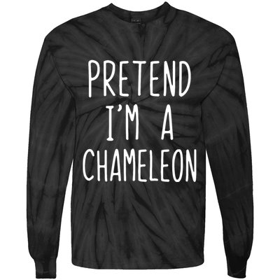 Pretend IM A Chameleon Costume Halloween Lazy Quick Pretend IM A Chamel Tie-Dye Long Sleeve Shirt