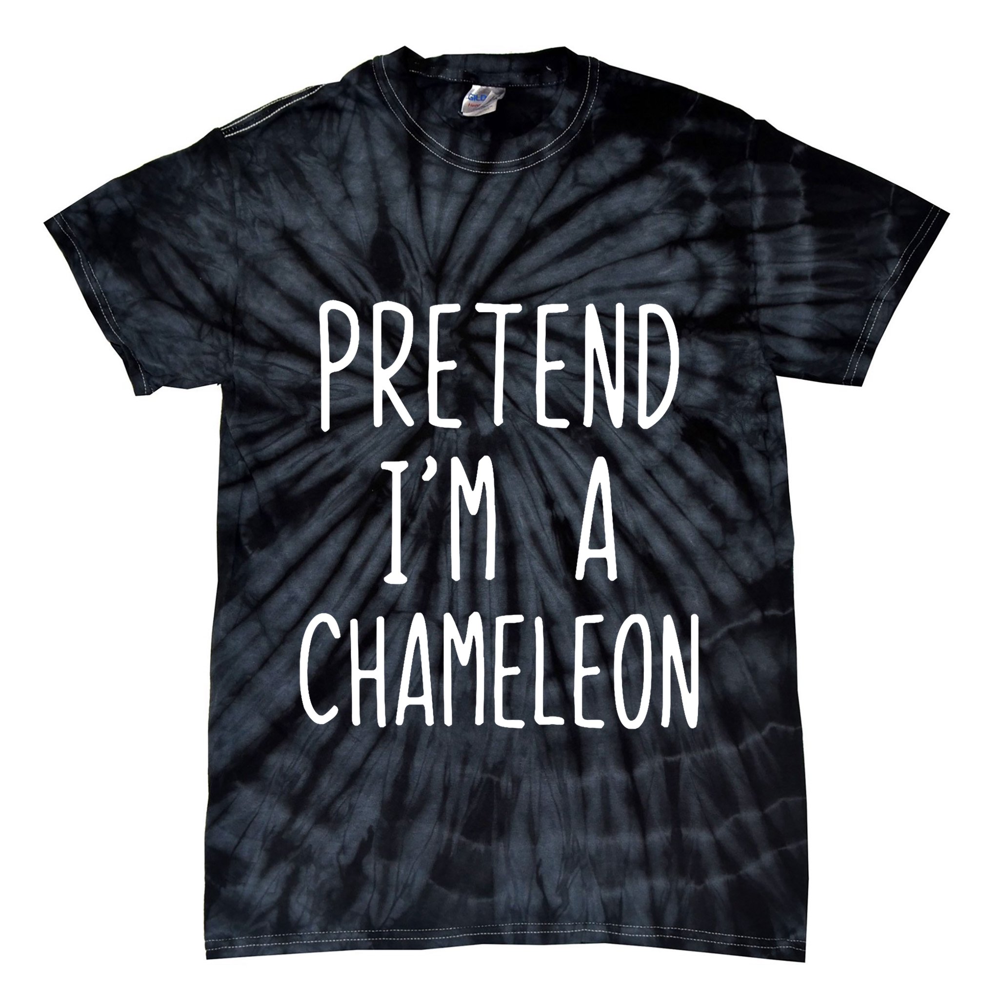 Pretend IM A Chameleon Costume Halloween Lazy Quick Pretend IM A Chamel Tie-Dye T-Shirt