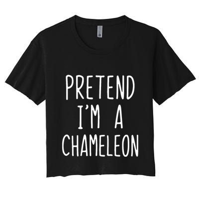 Pretend IM A Chameleon Costume Halloween Lazy Quick Pretend IM A Chamel Crop Top