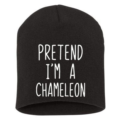 Pretend IM A Chameleon Costume Halloween Lazy Quick Pretend IM A Chamel Short Acrylic Beanie