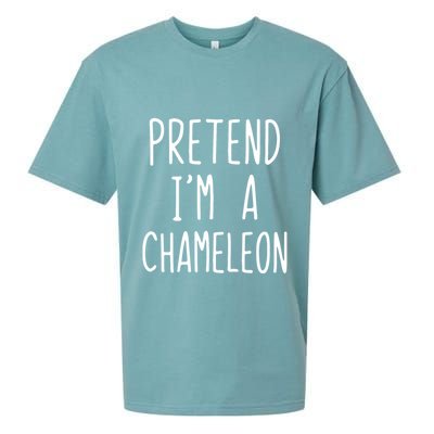 Pretend IM A Chameleon Costume Halloween Lazy Quick Pretend IM A Chamel Sueded Cloud Jersey T-Shirt