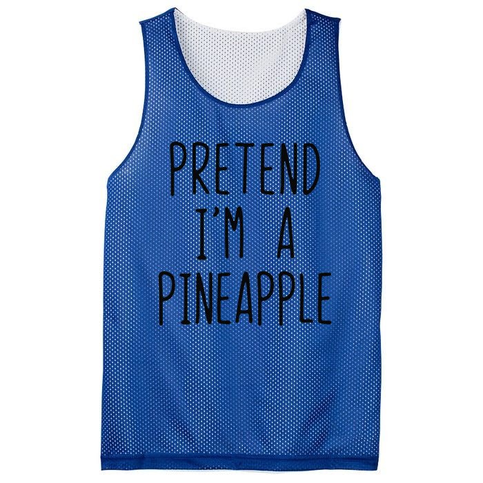 Pretend Im A Pineapple Costume Halloween Lazy Easy Mesh Reversible Basketball Jersey Tank