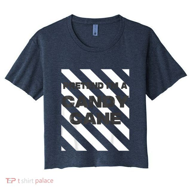 Pretend Im A Candy Cane Adult Women Costume Crop Top