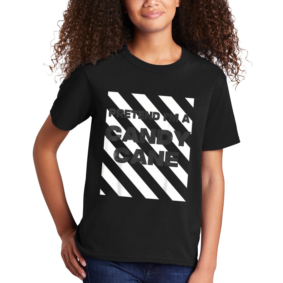 Pretend Im A Candy Cane Adult Women Costume Kids T-Shirt