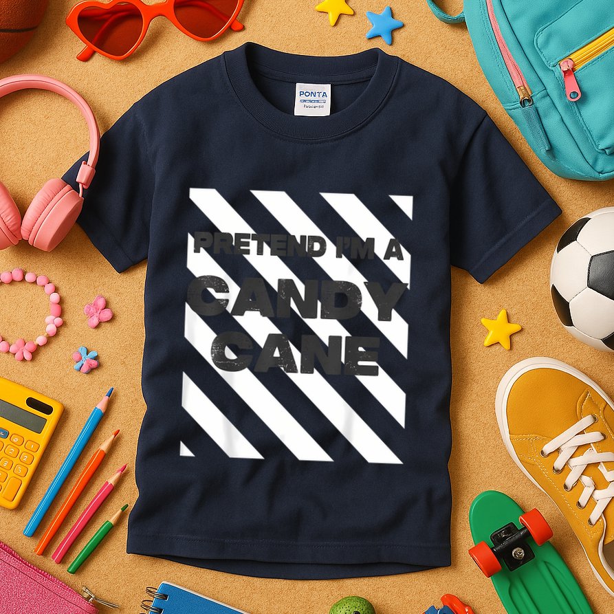 Pretend Im A Candy Cane Adult Women Costume Kids T-Shirt